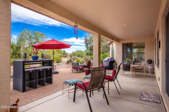 view of patio / terrace featuring area for grilling