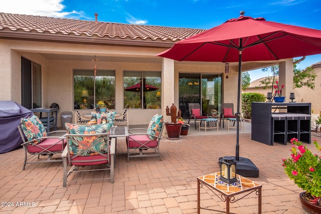 view of patio / terrace with grilling area