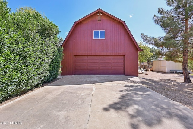garage with a garage