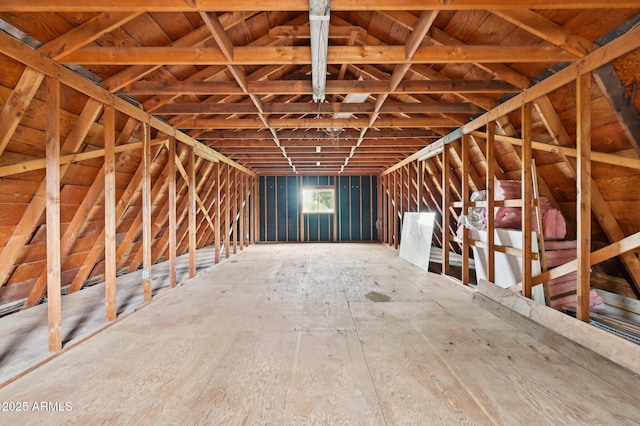 view of attic