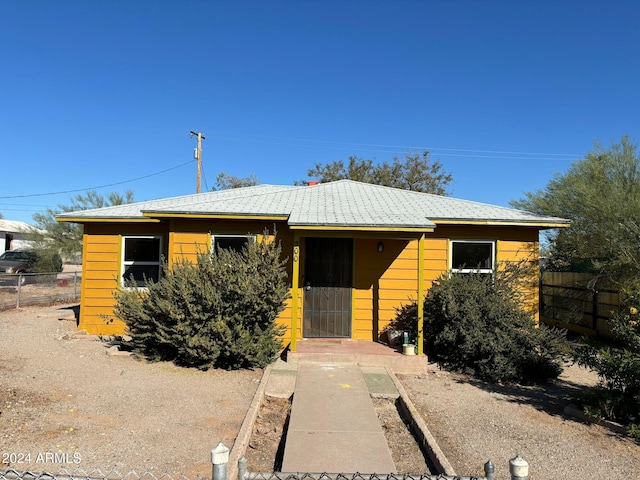 view of front of home