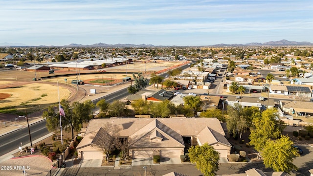 aerial view featuring a mountain view