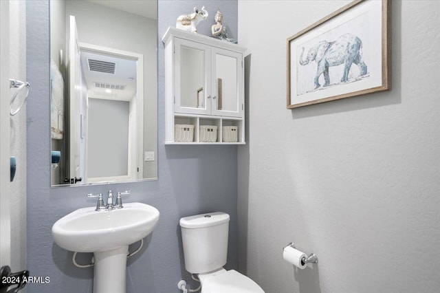 bathroom with sink and toilet