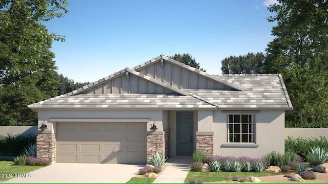 view of front of home featuring a garage