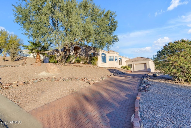 view of front of house featuring a garage