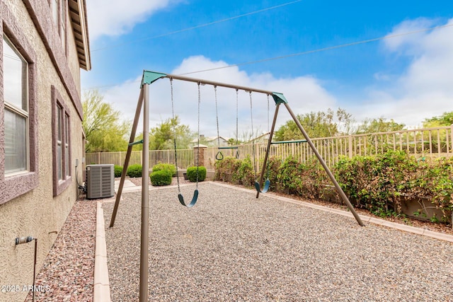 22905 N 19th Way, Phoenix, AZ 85024 - view of playground with central AC unit and a fenced backyard