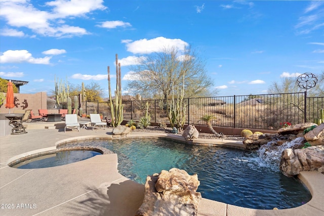 view of pool with a patio