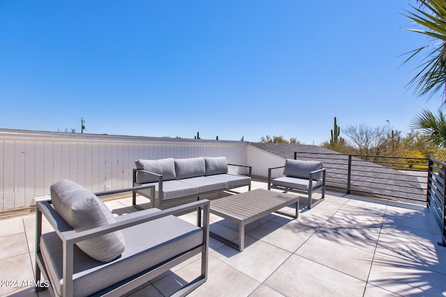 view of patio featuring outdoor lounge area