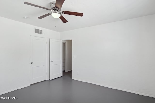 541 W Vernon Ave, Phoenix, AZ 85003 - empty room with a smoke detector, ceiling fan, and finished concrete floors