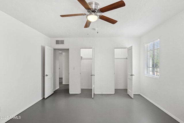 541 W Vernon Ave, Phoenix, AZ 85003 - unfurnished bedroom featuring concrete floors and ceiling fan