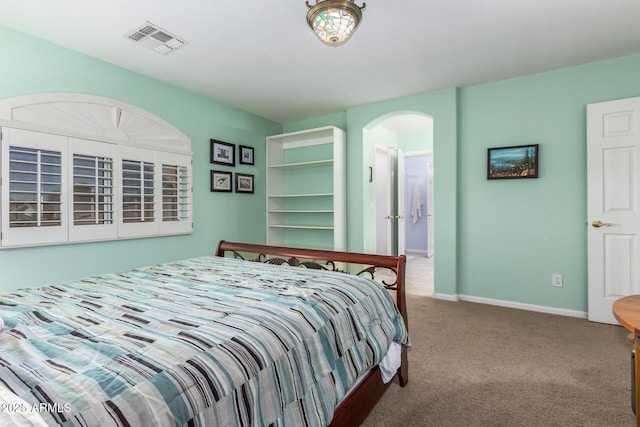 view of carpeted bedroom