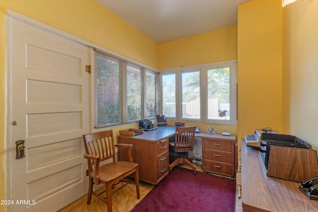 home office featuring plenty of natural light