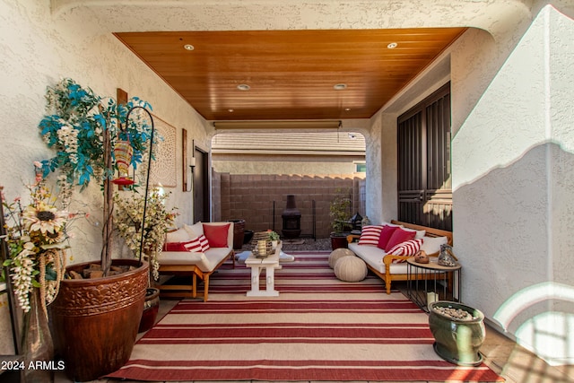 view of patio / terrace with an outdoor hangout area