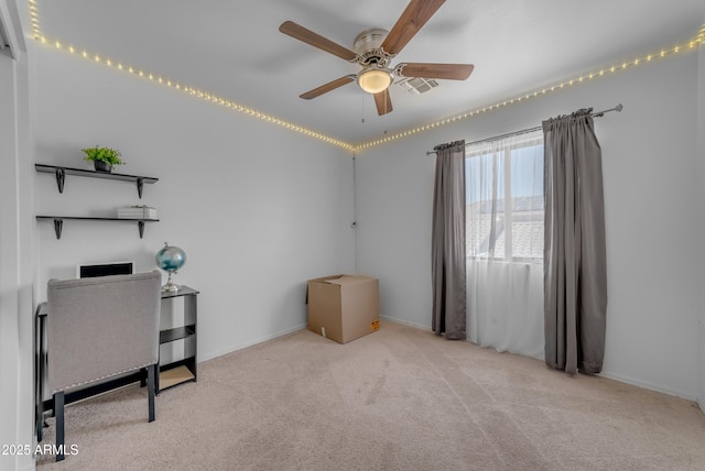 23693 W Grove St, Buckeye, AZ 85326 - unfurnished office featuring carpet flooring, a ceiling fan, and baseboards