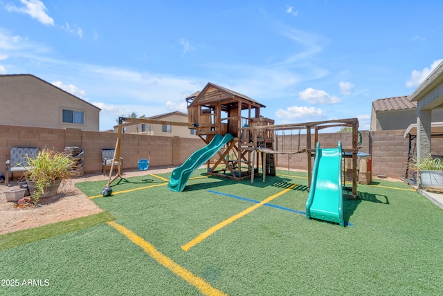 23693 W Grove St, Buckeye, AZ 85326 - view of jungle gym with a fenced backyard