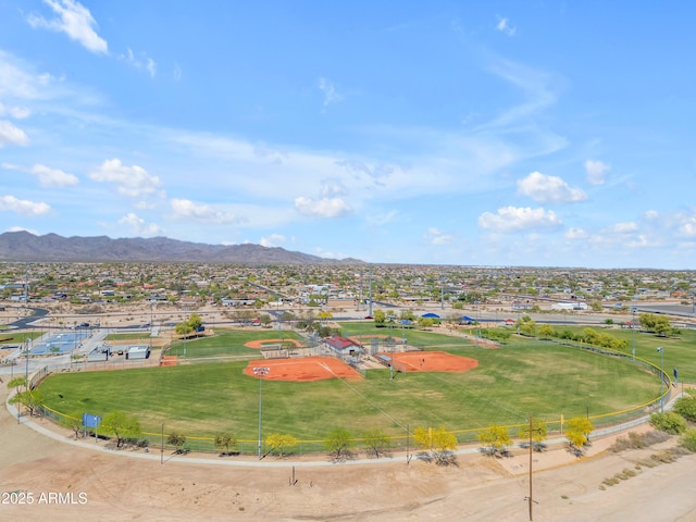 23693 W Grove St, Buckeye, AZ 85326 - aerial perspective of suburban area featuring a mountain backdrop