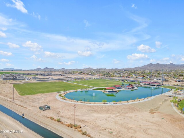 23693 W Grove St, Buckeye, AZ 85326 - view of swimming pool with a water and mountain view and a residential view