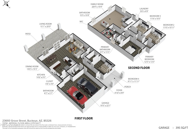 23693 W Grove St, Buckeye, AZ 85326 - home floor plan