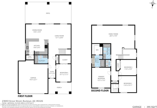 23693 W Grove St, Buckeye, AZ 85326 - home floor plan