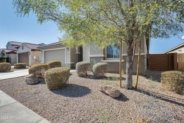 view of front of home featuring a garage