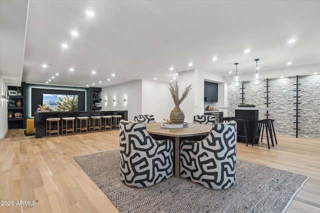 dining room featuring light wood-type flooring