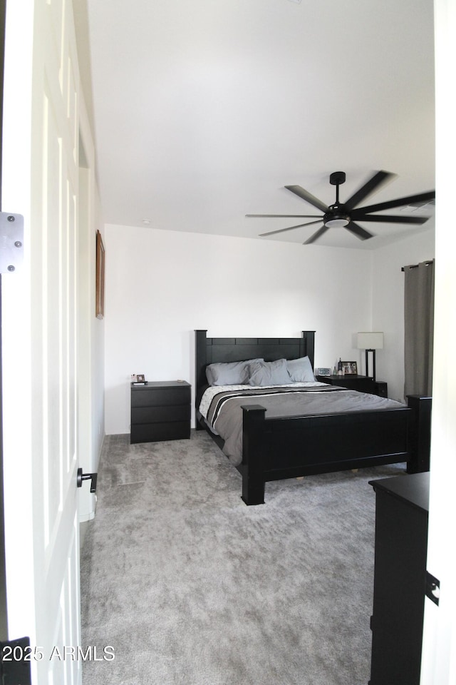4923 W Weeping Willow Way, Laveen, AZ 85339 - carpeted bedroom featuring a ceiling fan
