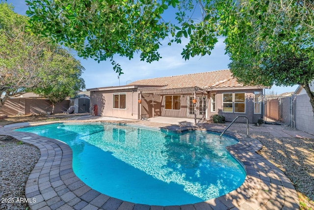 view of pool featuring a patio area