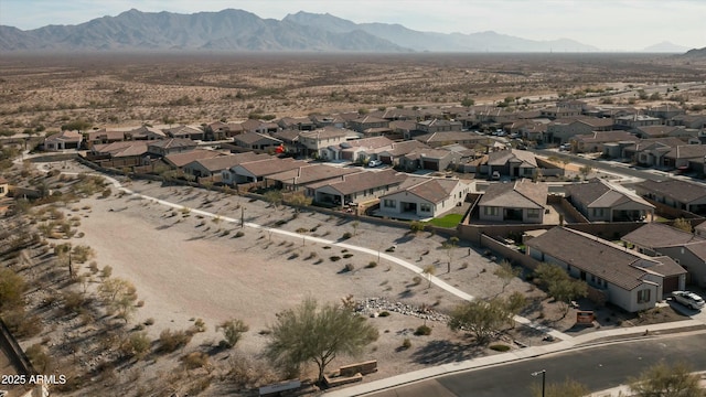 aerial view with a mountain view