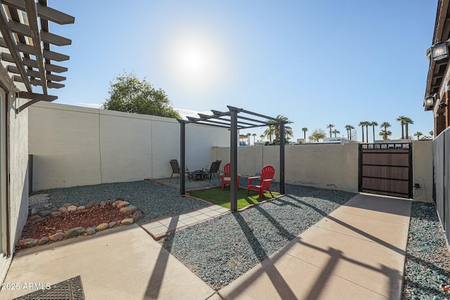 view of patio / terrace with a pergola