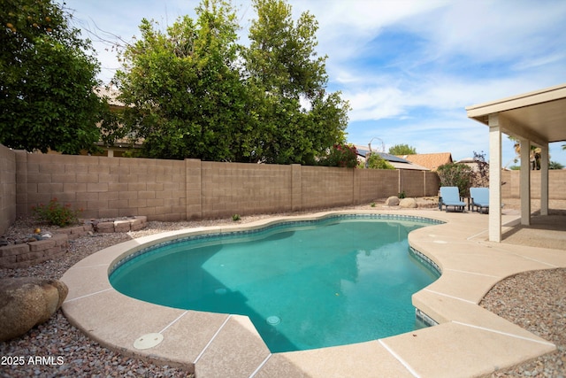 6366 W Saint John Ave, Glendale, AZ 85308 - view of swimming pool featuring a patio and a fenced backyard