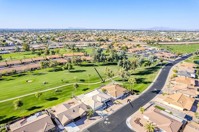 bird's eye view featuring a mountain view