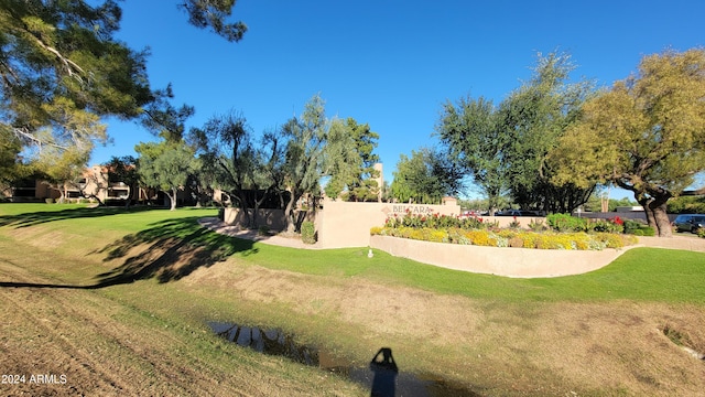 view of community with a lawn