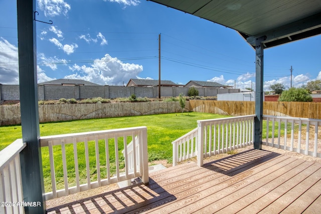 1028 W Ione Ln, Taylor, AZ 85939 - deck featuring a lawn and fence