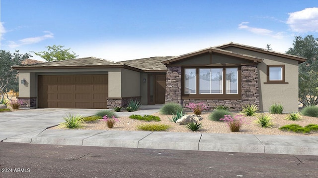 view of front of home featuring a garage