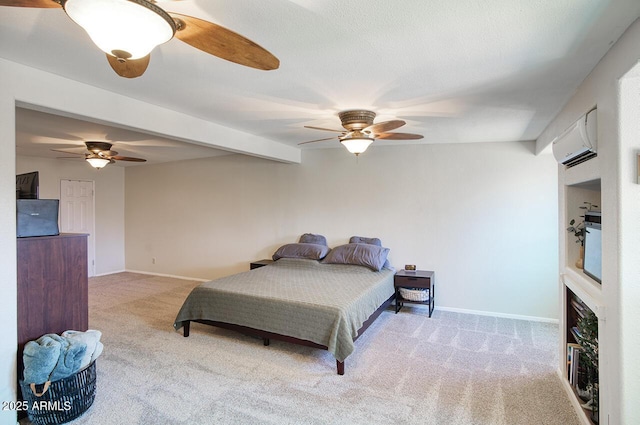 3203 W Libby St, Phoenix, AZ 85053 - bedroom featuring an AC wall unit, carpet flooring, and ceiling fan