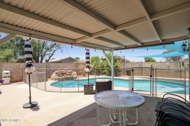 3203 W Libby St, Phoenix, AZ 85053 - view of swimming pool featuring a fenced backyard and a patio area