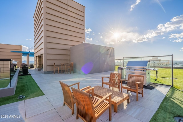 view of patio / terrace featuring area for grilling