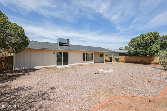 back of house featuring a patio and central AC unit