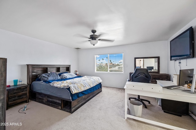 4136 W Hearn Rd, Phoenix, AZ 85053 - bedroom with carpet, a desk, and ceiling fan