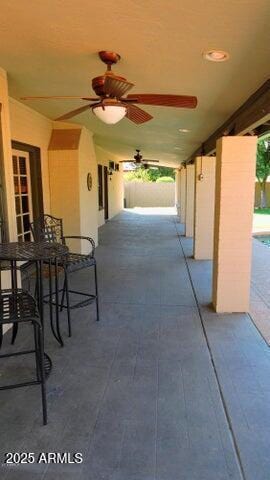 6372 W Redfield Rd, Glendale, AZ 85306 - view of patio / terrace featuring ceiling fan and outdoor dining space