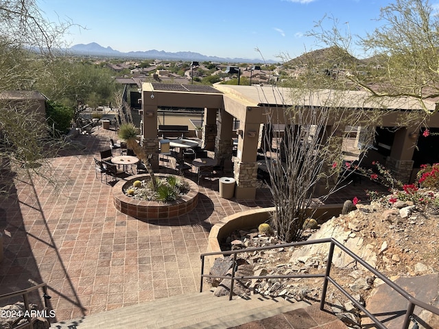 13789 E Geronimo Rd, Scottsdale, AZ 85259 - view of patio / terrace with a mountain view