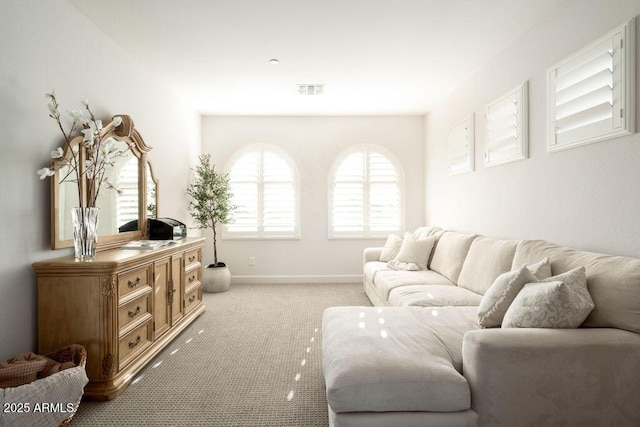 view of carpeted living room