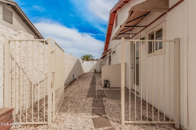 view of home's exterior with a fenced backyard