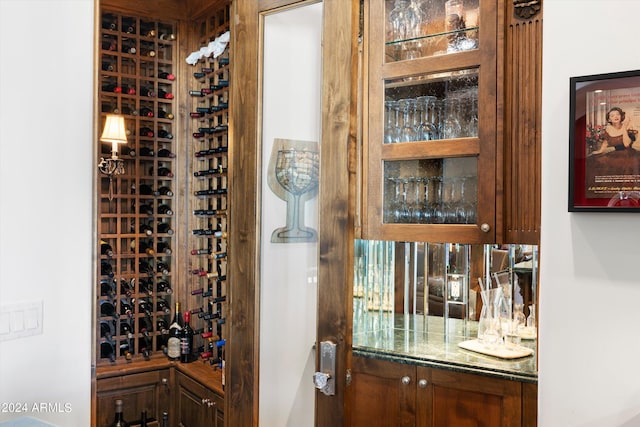 view of wine room