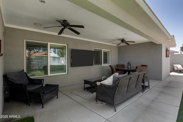1311 W Ellis St, Mesa, AZ 85201 - view of patio / terrace with a ceiling fan and outdoor dining space