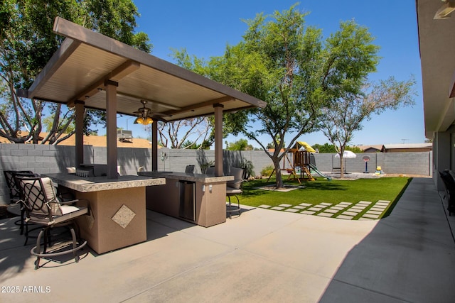 1311 W Ellis St, Mesa, AZ 85201 - view of patio / terrace with a playground