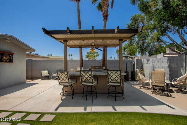 1311 W Ellis St, Mesa, AZ 85201 - fenced backyard with a grill and a patio