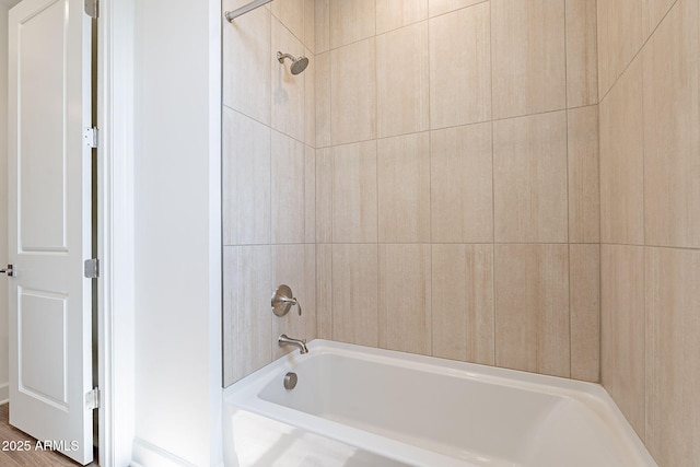 bathroom featuring bathing tub / shower combination