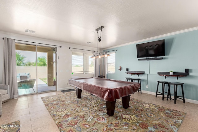 157 N 110th Ave, Avondale, AZ 85323 - recreation room with tile patterned flooring, ornamental molding, billiards, and baseboards