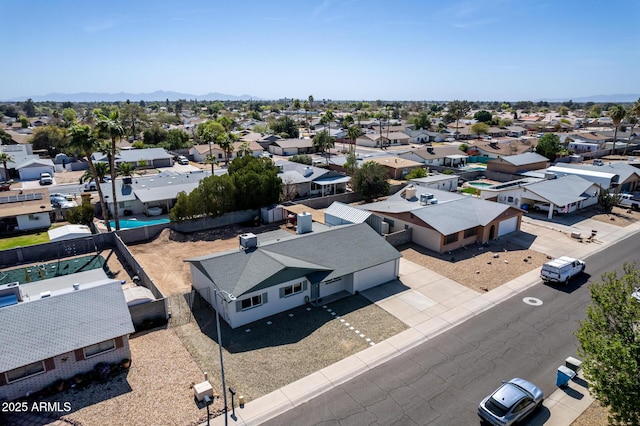 drone / aerial view featuring a residential view